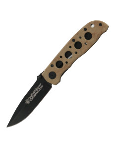 Smith & Wesson Extreme Ops Liner Lock Folding Knife- Desert Handle