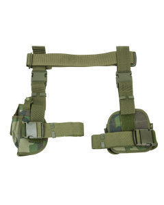 3Pcs Drop Leg Gun Holster And Magazine Holder/Woodland Camo