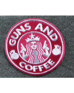 Guns & Coffee Pink - Patch