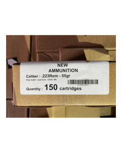 General Dynamics 55gr .223rem New Brass Case 150rd Box