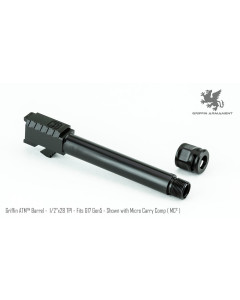 Griffin ATM Barrel - Fits Glock G17 Gen 3/4 - Threaded 1/2x28 - With Micro Carry Comp