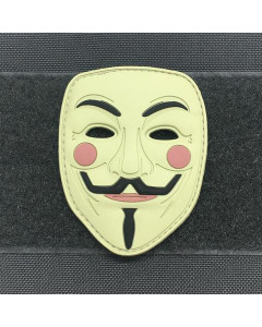 Guy Fawkes Mask 3D PVC Morale Patch