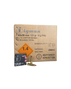 Igman 7.62x39 123gr FMJ Brass Case 720rd