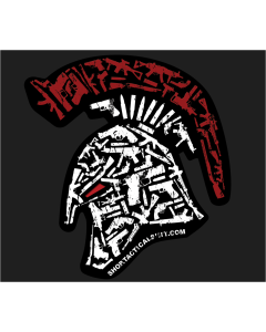 Tactical Shit Cut Out Gun Spartan with URL Vehicle Window Decal 10"