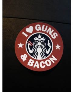 I Love Guns and Bacon Decal