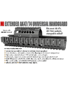 MI Extended Universal AK47/74 Handguard With Standard Topcover