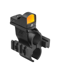 Rem 870 Shotgun Barrel And Magazine Tube Micro-Dot And Rail Mount With Red Micro-Dot Optic