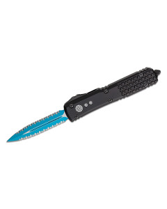 Microtech Ultratech Jedi Knight Auto OTF 3.46" Blue Double Serrated Edge Dagger Blade