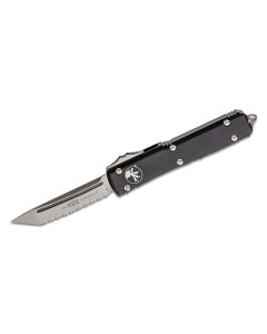Microtech Ultratech Auto OTF 3.46" Stonewashed Serrated Tanto Blade