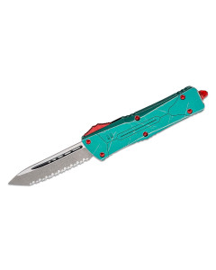 Microtech Bounty Hunter Combat Troodon OTF 3.75" Apocalyptic Tanto Serrated Blade