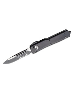 Microtech UTX-70 Tactical Auto OTF 2.41" Black Drop Point Combo Blade