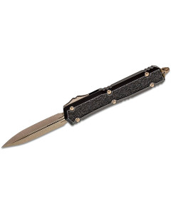 Microtech Makora OTF 3.3" Apocalyptic Double Edge Dagger Blade - Bronze