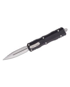 Microtech Dirac Auto OTF 2.992" Stonewashed Plain/Serrated Double Edge Dagger Blade