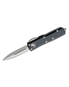 Microtech UTX-85 OTF 3" Stonewashed Double Edge Blade - Black