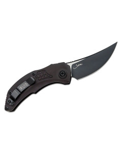 Microtech/Bastinelli Creations Brachial Tactical Auto 3.5" Black Trailing Point Blade