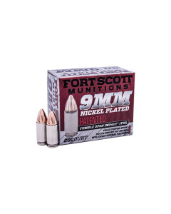 Fort Scott 9mm 115gr Nickel Plated TUI 20rd Box