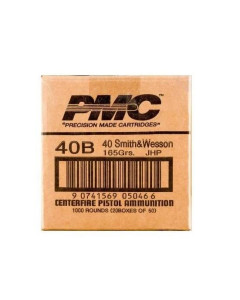 PMC Bronze 40 S&W 165GR JHP 1000Rd Case