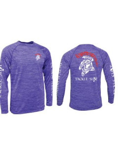 Tackle Shit Spartan Fish Head Men's Dry-Tek Long Sleeve-Purple