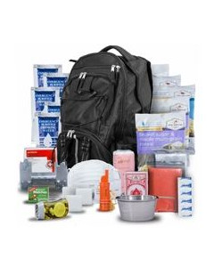64 Piece Survival Back Pack - Black