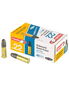 Aguila Subsonic 22 LR 50gr Solid Point 50rd Box