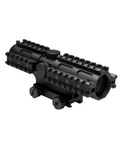 Tri-Rail Series 4X32 Compact Scope/3 Rail Sighting System Mil-Dot/Blue/Weaver Mount