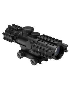 Tri-Rail Series 2-7X32 Compact Scope/3 Rail Sighting System/Blue Ill. Mil-Dot/Green/Weaver Mount