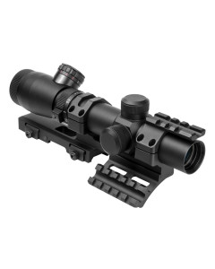 NcSTAR Shooter I Series 1.1-4X24 Scope/ Mil-Dot/ And VISM Vmsprb Mount Combo