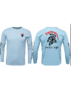 Tackle Shit Spartan Fish Head Men's Xtreme-Tek Long Sleeve Shirt-Ice Blue