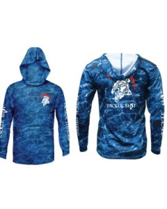 Tackle Shit Spartan Fish Head Adult Mossy Oak Elements XT Long Sleeve Hood-Marlin