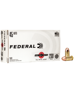 Federal Range & Target 45 ACP 230 gr Full Metal Jacket 50 Per Box