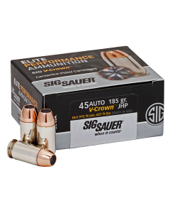 Sig Sauer Elite Performance 45 ACP 185gr V-Crown JHP 50rd Box