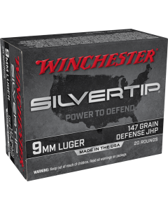 Winchester 9mm 147gr Silvertip JHP 20rd Box
