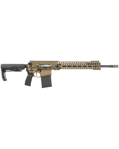Patriot Ordnance Factory Revolution Gas Piston 308 Win Caliber with 18.50" Fluted Barrel, 20+1 Capacity, Burnt Bronze Metal Finish, Black 6 Position MFT Stock, Polymer Grip, 14.50" M-LOK Handguard & Gen4 Lower Right Hand