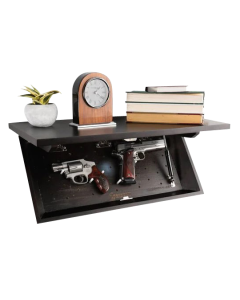 Lockdown In-Plain-Sight Gun Safe, Walnut Wood, 24"x11.75"x3.25"