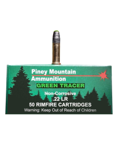 Piney Mountain Green Tracer Non Corrosive 22 LR 40gr Lead Round Nose 50rd Box