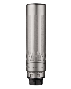 Dead Air Nomad TI XC Silver 7.62mm Silencer w/ Direct Thread 5/8-24 Hub Mount - Suppressor