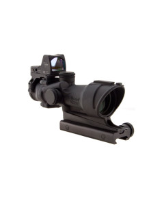 Trijicon ACOG 4x32 Scope, Center Illuminated Amber Crosshair .223 Ballistic Reticle, 3.25 MOA RMR Sight, and TA51 Mount