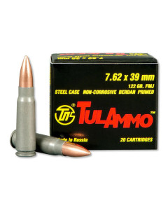 Final Allocation!! TulAmmo Steel Case 7.62x39 122gr FMJ - CASE QUANTITY SHIPS FREE!