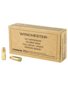 Winchester Ammunition USA, 9MM, 115 Grain, Full Metal Jacket, 50 Round Box