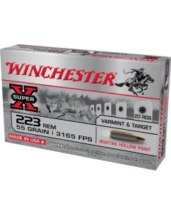 Winchester Super-X 223 Rem 55gr BTHP 20rd Box