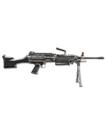 FN M249S 5.56x45mm NATO 18.50" Barrel 30+1 Mag Or 200rd Belt Capacity, Black Fixed Hydraulic Buffer Stock, Non-Slip Buttplate, Optics Ready