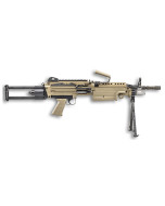 FN M249S Para 5.56x45mm NATO 16.10" Barrel 30+1 Mag Or 200rd Belt Capacity, Flat Dark Earth Rotating & Telescoping Stock, Hydraulic Recoil Buffer, Non-Slip Buttplate, Optics Ready