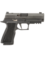 Sig Sauer P320 XTen COMP Compact Frame 10mm Auto 15+1, 3.80" Black Bull Barrel, Black Nitron Integrated Compensation/Optic Ready/Serrated Stainless Steel Slide, Black Polymer Frame w/Beavertail, Picatinny Rail & XCarry Grip, No Manual Safety