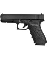 Glock G20 Gen4 Full Size 10mm Auto 10+1, 4.61" Black Steel Barrel, Matte Black Serrated Steel Slide, Black Polymer Frame w/Picatinny Rail, Black Finger Grooved w/Interchangeable Backstrap Grip, Ambidextrous, USA Made