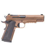 Sig Sauer 1911 XSeries Full Size Frame 45 ACP 8+1 5" Black DLC Carbon Steel Barrel, Coyote PVD Optic Cut/Serrated Stainless Steel Slide & Frame w/Beavertail & Picatinny Rail, Black G10 Grip