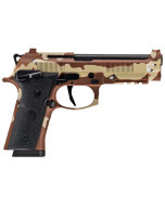 Beretta USA 92XI Combat Full Size Frame 9mm Luger 15+1 4.70" Black Inox Steel Barrel, Chocolate Chip Camo Cerakote Serrated Steel Slide & Steel Frame w/Beavertail & Picatinny Rail, Black Textured Grip
