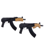 Century Arms Romanian Micro Draco Stamped AK-47 Pistol - Black | 7.62x39 | 6" Barrel | Wood Handguard Bundled w- Century Arms Romanian Mini Draco Stamped AK-47 Pistol - Black | 7.62x39 | 7.75" Barrel | Wood Handguard