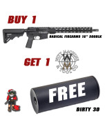 Radical Firearms Forged AR15 Rifle - Black | .300BLK | 16" Barrel | 15" RPR Free Float M-LOK Rail | B5 Bravo Stock with FREE Witt Dirty 30 Suppressor!!