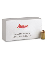 Mesko 9x18 Makarov Brass Case 93gr FMJ 50rd Box or 1000rd Case