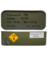 RomArm 7.62x54R 148gr Steel Case Lead Core FMJ 400rd Spam Can